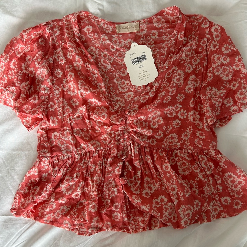 Altar’d State button up peplum top size small